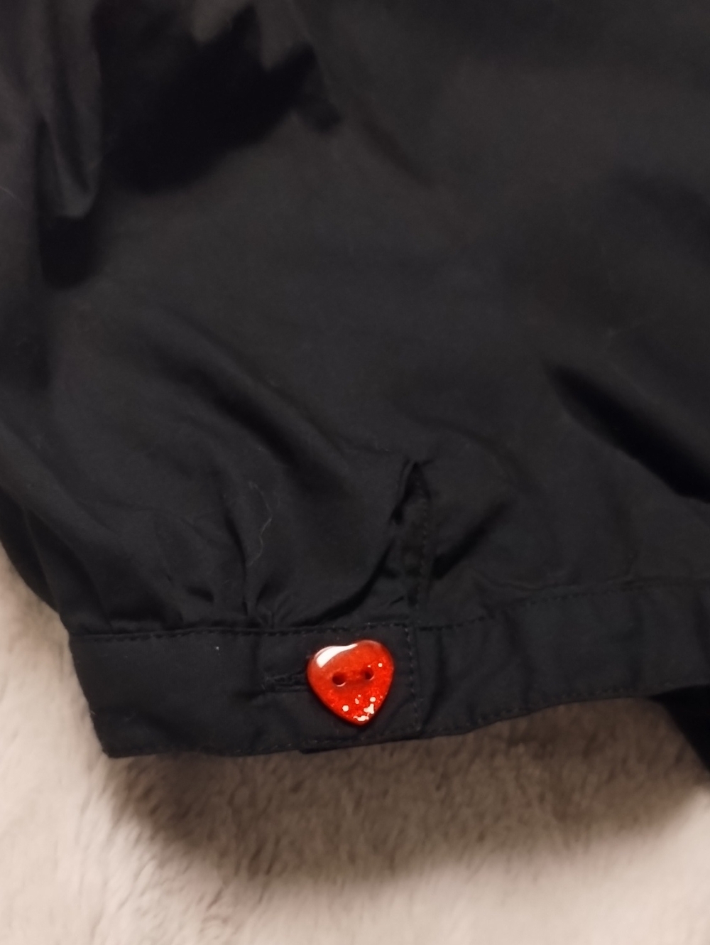 ❤️ Hell Bunny Black Midi Dress with Red Heart Embroidery ❤️ - Picture 6 of 6